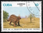 sello : America : Cuba : Dinosaurios - Ankylosaurus