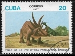 sello : America : Cuba : Dinosaurios - Styracosaurus