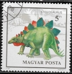 sello : Europa : Hungr�a : Animales prehistoricos - Stegosaurus
