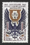 Stamps : Europe : France :  1036 - Centenario de la Escuela de Relojería de Besançon