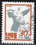 Sellos del Mundo : Asia : North_Korea : Animales -Capra aegagrus hircus