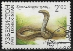 Stamps Uzbekistan -  Reptiles - Naja oxiana