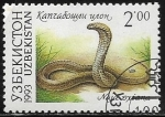 Sellos del Mundo : Asia : Uzbekistn : Reptiles - Naja oxiana