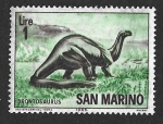 Stamps San Marino -  612 - Apatosaurus