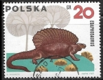 Stamps Cambodia -  Animales prehistoricos - Edaphosaurus