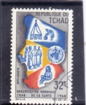  de Africa - Chad -  20 anversario Organización Mundial de la Salud