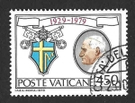 sello : Europa : Vaticano : 663 - L Aniversario del Estado Vaticano