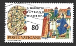  de Europa - Vaticano -  668 - MD Aniversario del Nacimiento de San Benito de Nursias