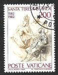 Stamps Vatican City -  710 - IV Centenario de la Muerte de Santa Teresa de Ávila