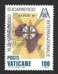 Stamps Vatican City -  761 - XLIII Congreso Eucarístico Internacional. Nairobi, Kenia.