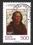 Stamps Europe - Vatican City -  898 - V Centenario del Descubrimiento y Evangelización de América