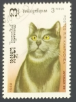 Stamps Cambodia -  British Blue Shorthair