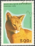 Stamps Republic of the Congo -  Red Abyssinian