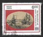 sello : Asia : India : 1342 - III Centenario de Calcuta