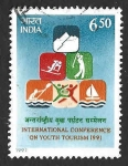 sello : Asia : India : 1390 - Conferencia Internacional Sobre Turismo Juvenil. Nueva Delhi
