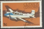 Stamps : America : Grenada :  Beech Twin Bonanza