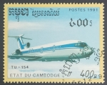 Sellos del Mundo : Asia : Camboya : Tupolev Tu-154