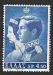 Stamps Europe - Greece -  805 - Boda del Rey Constantino con la Reina Ana María de Grecia
