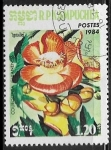 Stamps Cambodia -  Flores - Couroupita guianensis