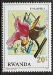 Stamps Africa - Rwanda -  Flores - Eulophia cucullata