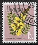 Stamps Uganda -  Flores - Peanut Butter Cassia