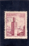sello : Africa : Marruecos : Minaret de Chella en Rabat