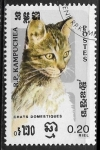 Sellos de Asia - Camboya -  Gatos - Gatos domeesticos