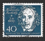 Stamps Germany -  804e - Inauguración de la Beethoven Halle en Bonn