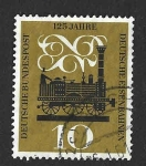 Stamps : Europe : Germany :  822 - CXXV Aniversario de los Ferrocarriles Alemanes