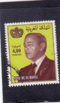 sello : Africa : Marruecos : rey Hassan II