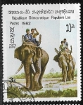 Stamps Asia - Laos -  Elefantes - Asian Elephant