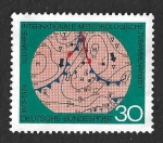 Stamps Germany -  1102 - Centenario de la Cooperación Meteorológica Internacional