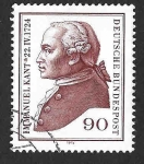  de Europa - Alemania -  1144 - CCL Aniversario del Nacimiento de Immanuel Kant