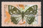 Stamps Asia - Laos -  Mariposas - Euripus halitherses