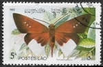 Stamps Asia - Laos -  Mariposas - Iton semamora