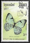 Stamps Asia - Cambodia -  Mariposas - Morpho catenarius