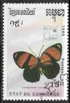Stamps : Asia : Cambodia :  Mariposas - Callicore sorana