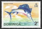 Stamps : America : Dominica :  Peces - Makaira albida