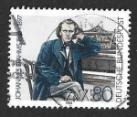  de Europa - Alemania -  1394 - CL Aniversario del Nacimiento de Johannes Brahms