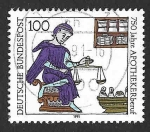 Stamps : Europe : Germany :  1620 - DCCL Aniversario de la Profesión de Farmacéutico