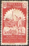 Stamps : Africa : Morocco :  impuesto del timbre