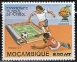 Stamps Mozambique -   FIFA World Cup 1982 - Spain - Football playa