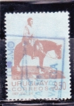 Stamps : America : Uruguay :  jinete a caballo