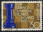 Stamps Switzerland -  Chess Olympiade Lugano