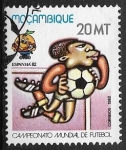 Stamps Mozambique -  FIFA World Cup 1982 - Spain - Football playa