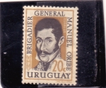 Stamps : America : Uruguay :  Brigadier general Manuel Oribe