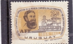 Stamps : America : Uruguay :  Año del centenario fundación ferrocarriles-Senén Rodríguez y Locomotora