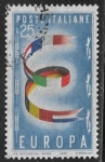 Stamps Europe - Italy -   Europa (C.E.P.T.) 1957 -Banderas coloridas