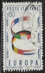 Stamps Europe - Italy -   Europa (C.E.P.T.) 1957 -Banderas coloridas