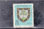  de Europa - Isla de Jersey -  ESCUDO de Bisson